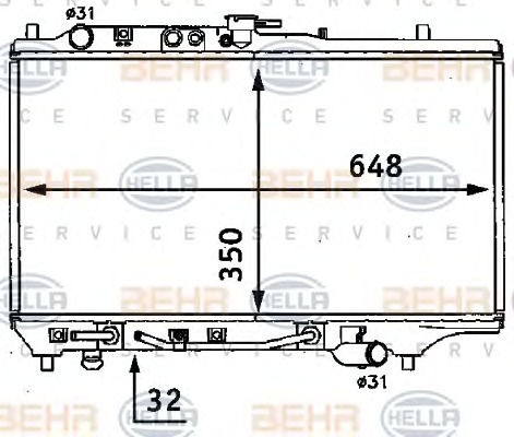 HELLA Vízhűtő 8MK376707-671