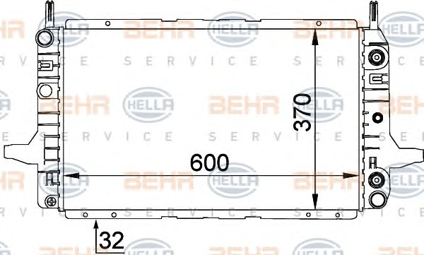 HELLA Vízhűtő 8MK376707-681