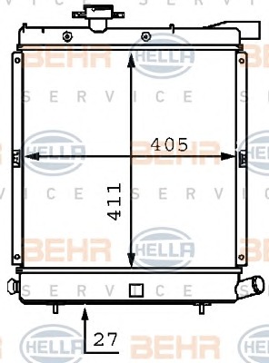 HELLA Vízhűtő 8MK376707-721