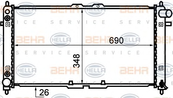 HELLA Vízhűtő 8MK376707-761