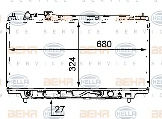 HELLA Vízhűtő 8MK376707-771