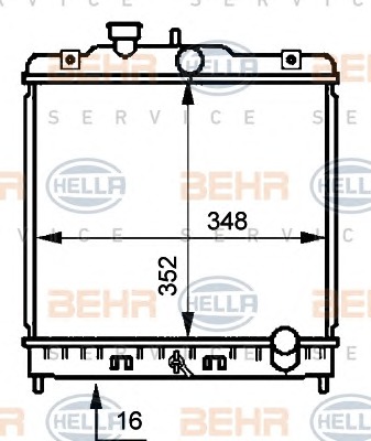 HELLA Vízhűtő 8MK376707-781