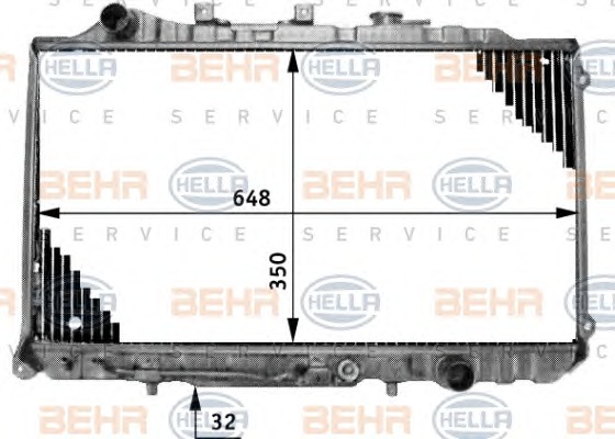 HELLA Vízhűtő 8MK376708-021