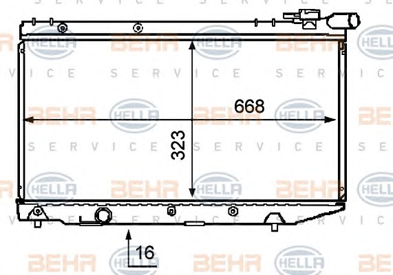 HELLA Vízhűtő 8MK376708-041