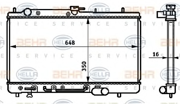 HELLA Vízhűtő 8MK376708-061