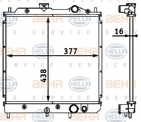 HELLA Vízhűtő 8MK376708-091