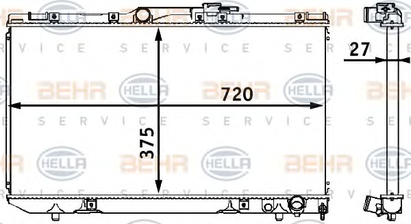 HELLA Vízhűtő 8MK376708-121