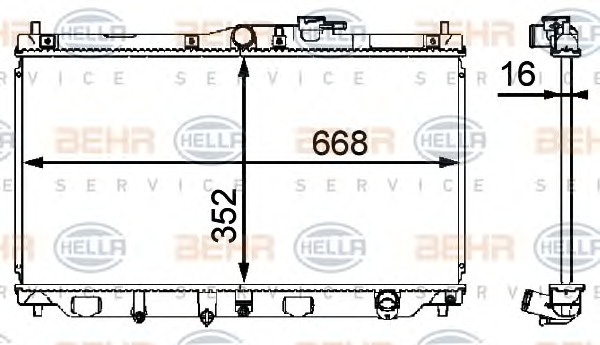 HELLA Vízhűtő 8MK376708-131