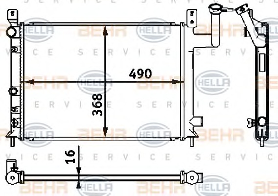 HELLA Vízhűtő 8MK376708-141