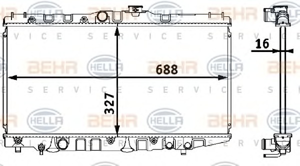 HELLA Vízhűtő 8MK376708-151