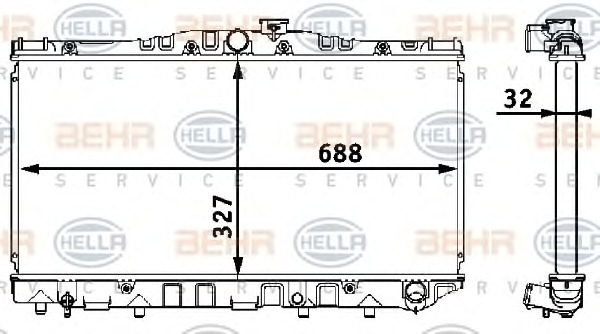 HELLA Vízhűtő 8MK376708-181