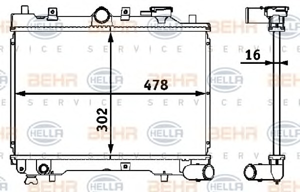 HELLA Vízhűtő 8MK376708-191