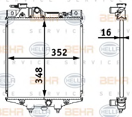 HELLA Vízhűtő 8MK376708-221