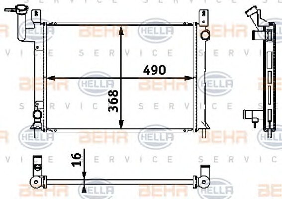 HELLA Vízhűtő 8MK376708-241