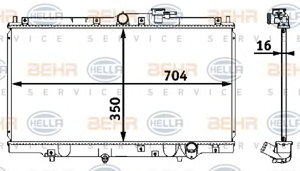 HELLA Vízhűtő 8MK376708-261