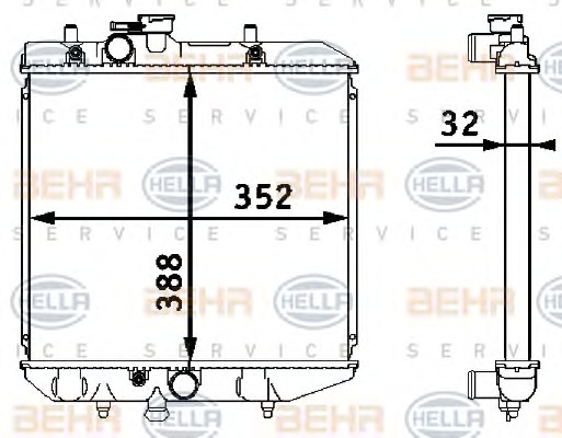 HELLA Vízhűtő 8MK376708-281