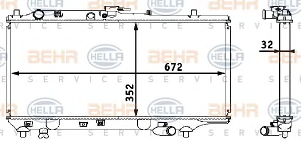 HELLA Vízhűtő 8MK376708-291