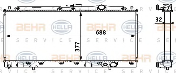 HELLA Vízhűtő 8MK376708-321