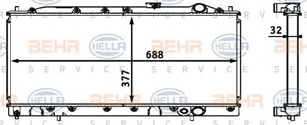 HELLA Vízhűtő 8MK376708-331