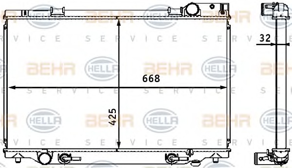 HELLA Vízhűtő 8MK376708-341