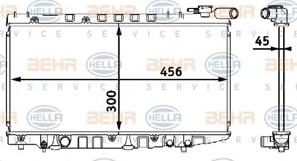 HELLA Vízhűtő 8MK376708-351