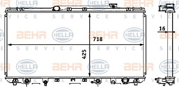 HELLA Vízhűtő 8MK376708-361