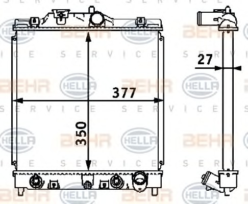 HELLA Vízhűtő 8MK376708-381