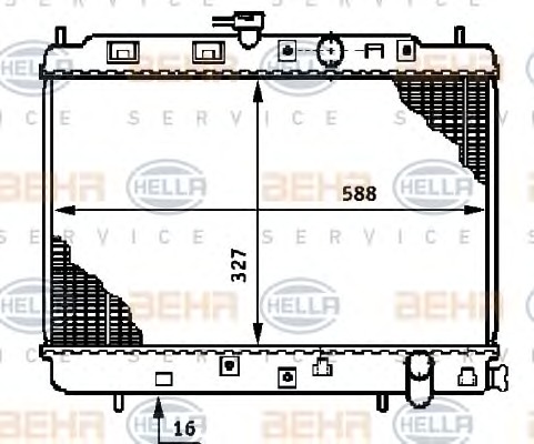 HELLA Vízhűtő 8MK376708-561