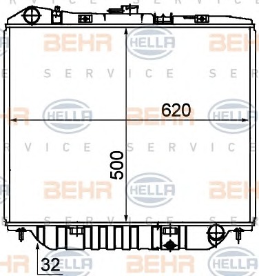 HELLA Vízhűtő 8MK376708-661