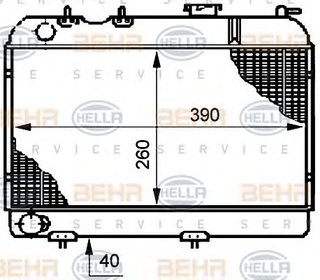 HELLA Vízhűtő 8MK376708-691