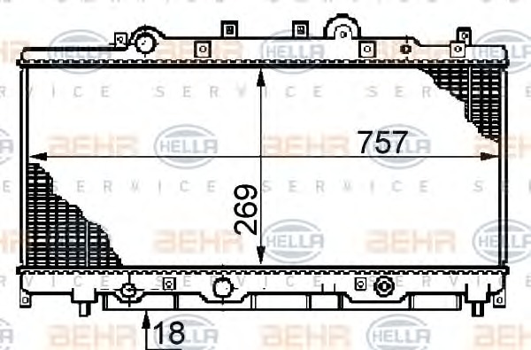 HELLA Vízhűtő 8MK376708-741