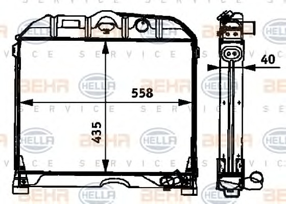 HELLA Vízhűtő 8MK376709-041