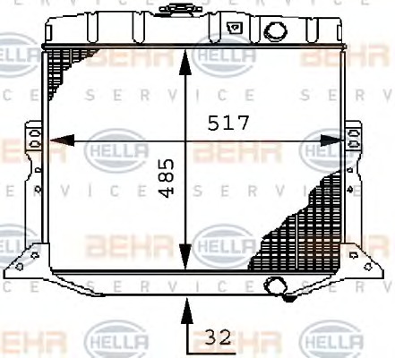 HELLA Vízhűtő 8MK376709-071