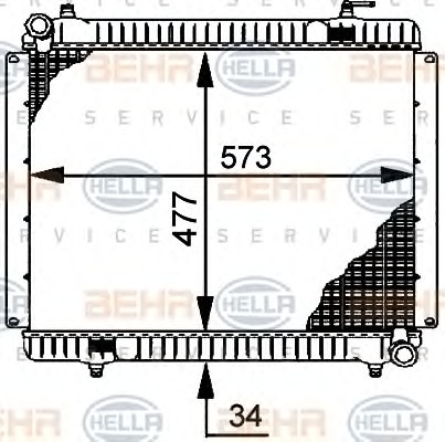 HELLA Vízhűtő 8MK376709-111