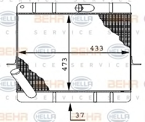 HELLA Vízhűtő 8MK376709-181