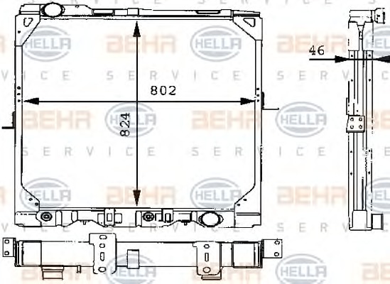 HELLA Vízhűtő 8MK376709-311