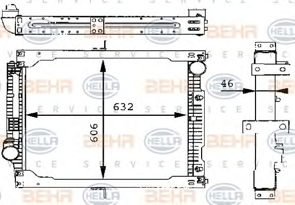 HELLA Vízhűtő 8MK376709-321