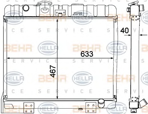 HELLA Vízhűtő 8MK376709-361