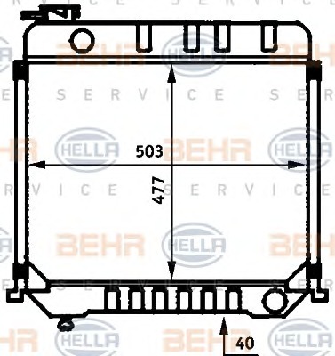 HELLA Vízhűtő 8MK376709-391