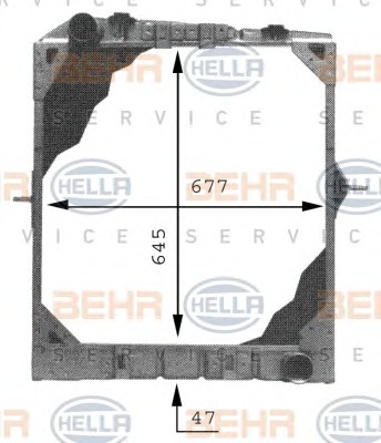 HELLA Vízhűtő 8MK376709-421