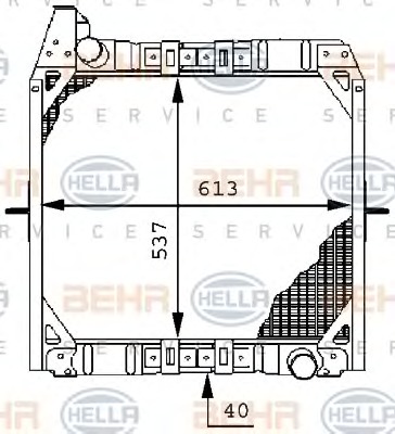 HELLA Vízhűtő 8MK376709-431