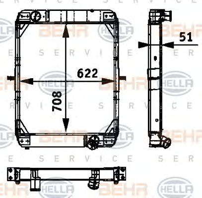 HELLA Vízhűtő 8MK376709-441