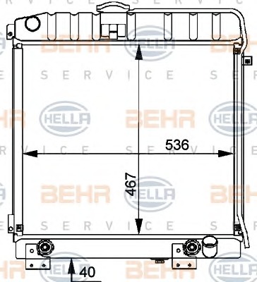 HELLA Vízhűtő 8MK376709-481