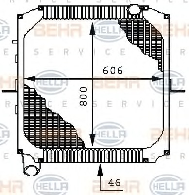 HELLA Vízhűtő 8MK376709-651