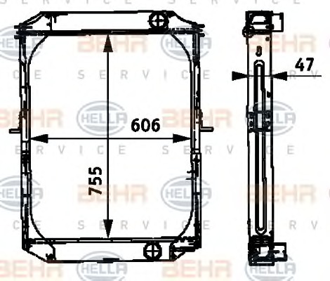 HELLA Vízhűtő 8MK376709-661