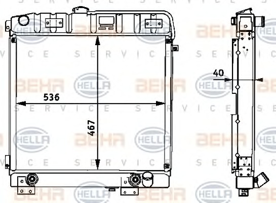 HELLA Vízhűtő 8MK376709-791