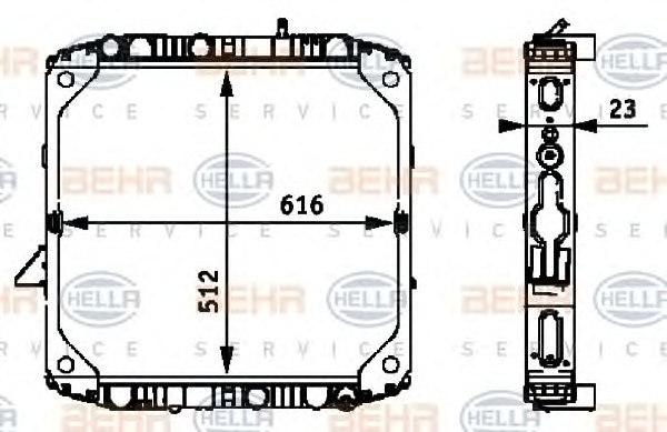 HELLA Vízhűtő 8MK376710-151