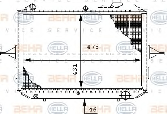 HELLA Vízhűtő 8MK376710-221