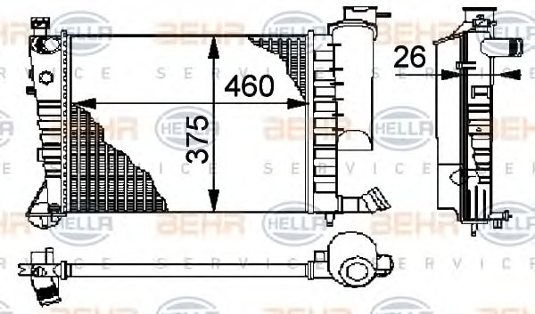 HELLA Vízhűtő 8MK376710-251