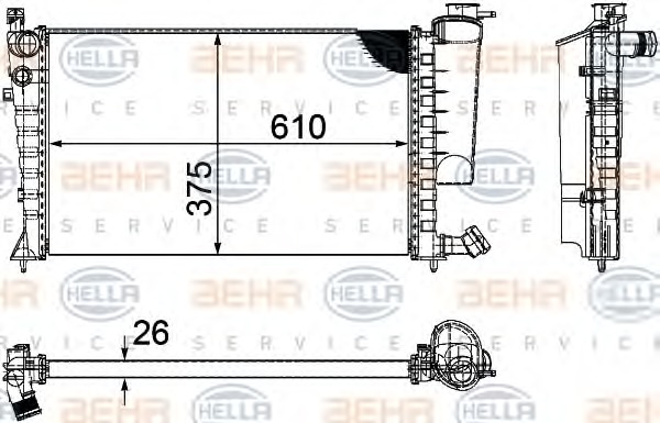 HELLA Vízhűtő 8MK376710-261